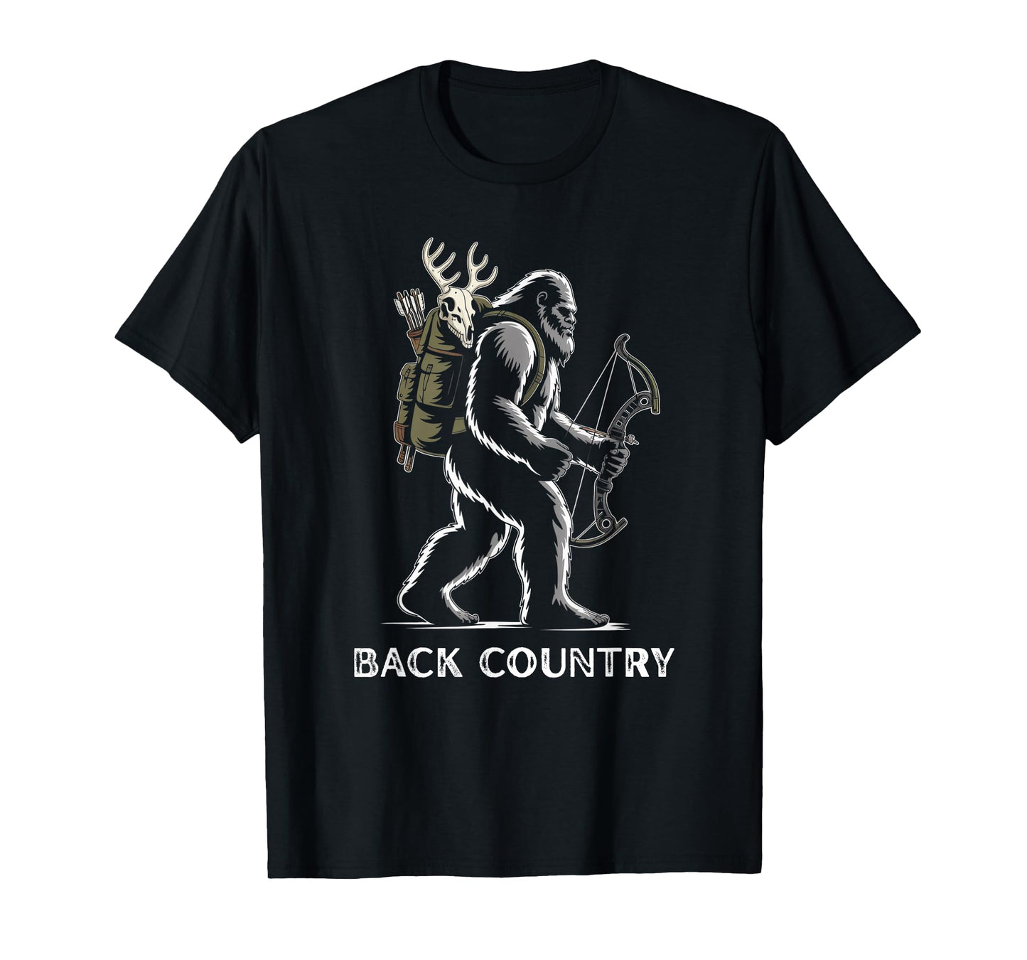 Fife Life Bigfoot Sasquatch Back Country Bow Hunting Hunter T-Shirt