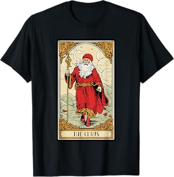 Vintage Santa Claus Card Christmas Aesthetic Mystical T-Shirt