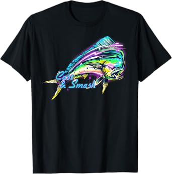 Mens MAHI MAHI Dolphin Fish 80's Style T Shirt T-Shirt