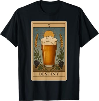 Tarot Card Men Women Teens Funny Beer T-Shirt