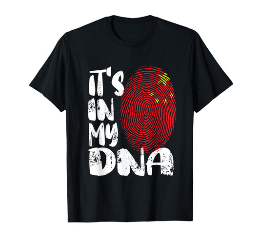 China Flag It's in My Dna Chinese Fingerprint Flag T-Shirt