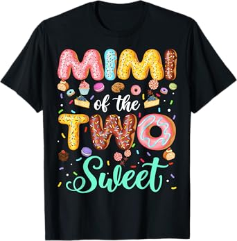 Mimi Of The Two Sweet 2Nd Birthday Boy Girl Donut T-Shirt