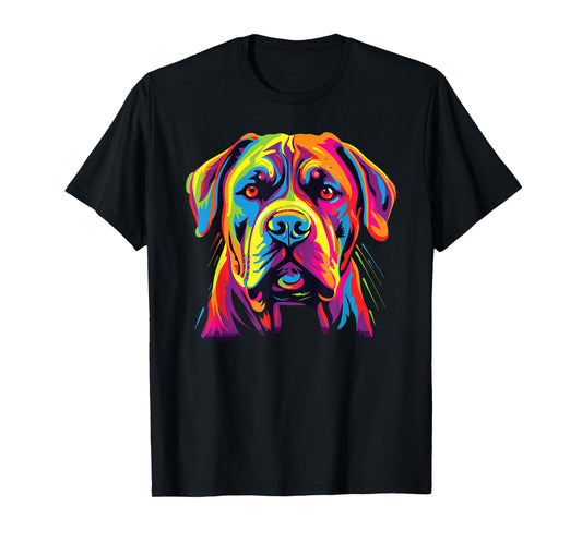 Watercolor Colorful Boerboel Dog Men Women Kids T-Shirt