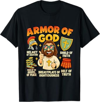 Christian Cute Baby Boy Toddler Jesus Armor Of God T-Shirt