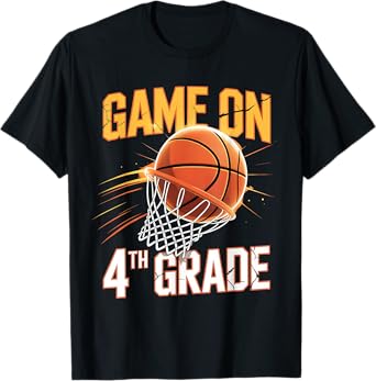 Games On 4th Grade Basketball First Day Of School T-Shirt