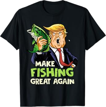 Make Fishing Great Again Trump Fisherman Support Trump 2024 T-Shirt