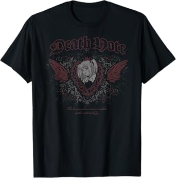 Death Note Misa Amane Retro Goth Winged Heart Anime T-Shirt
