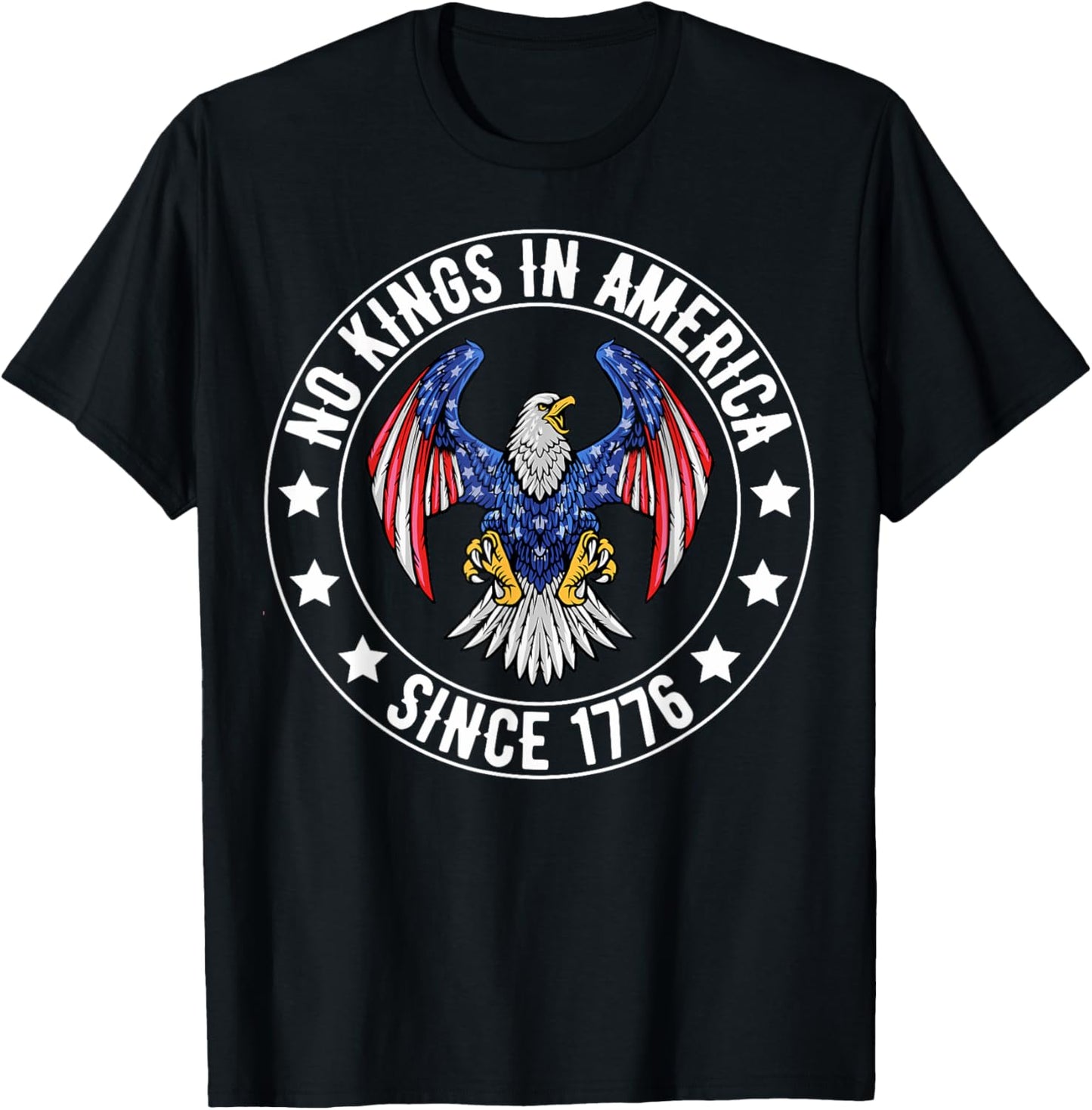 No Kings In America Since 1776 We The People Usa Flag T-shirt