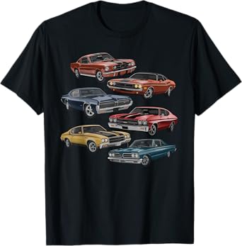 Vintage Muscle Car Artwork for Car Show Enthusiasts T-Shirt