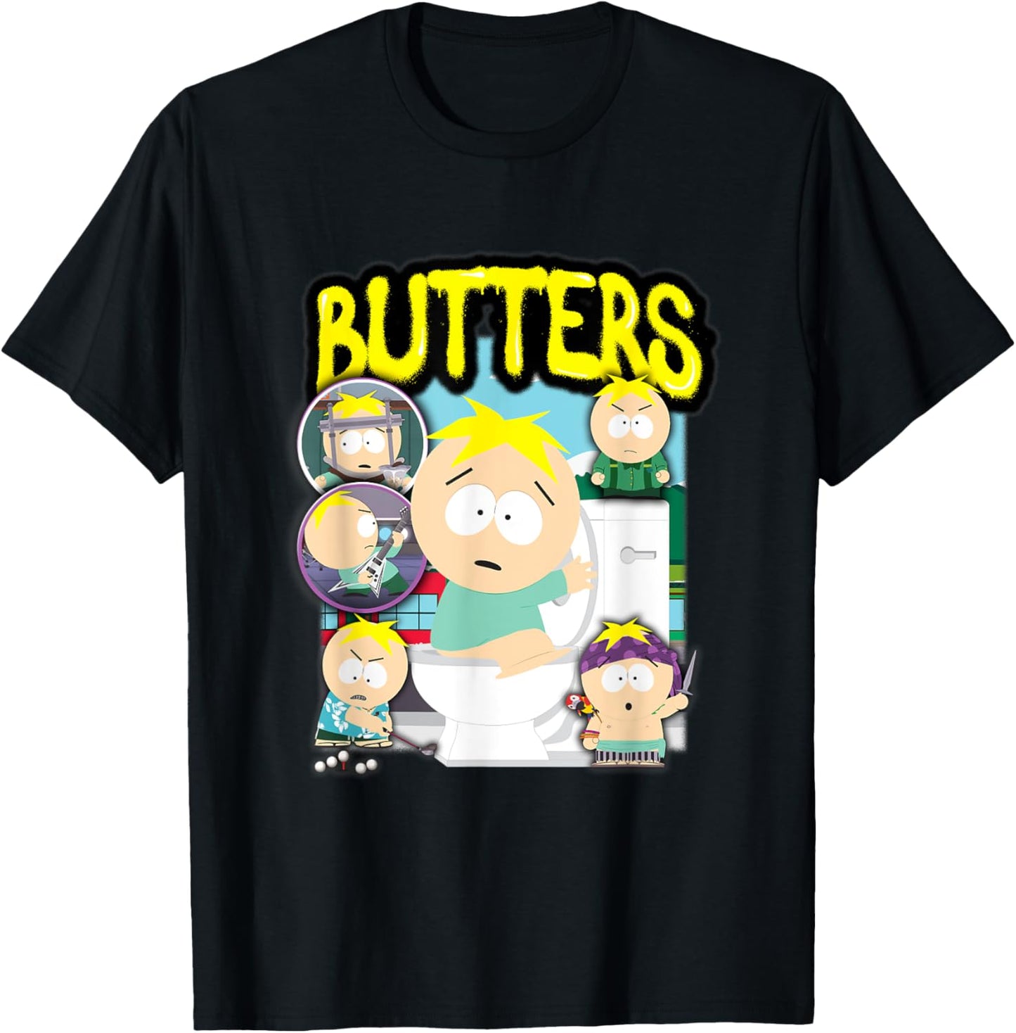 South Park Butters Character Spray Paint Logo T-Shirt