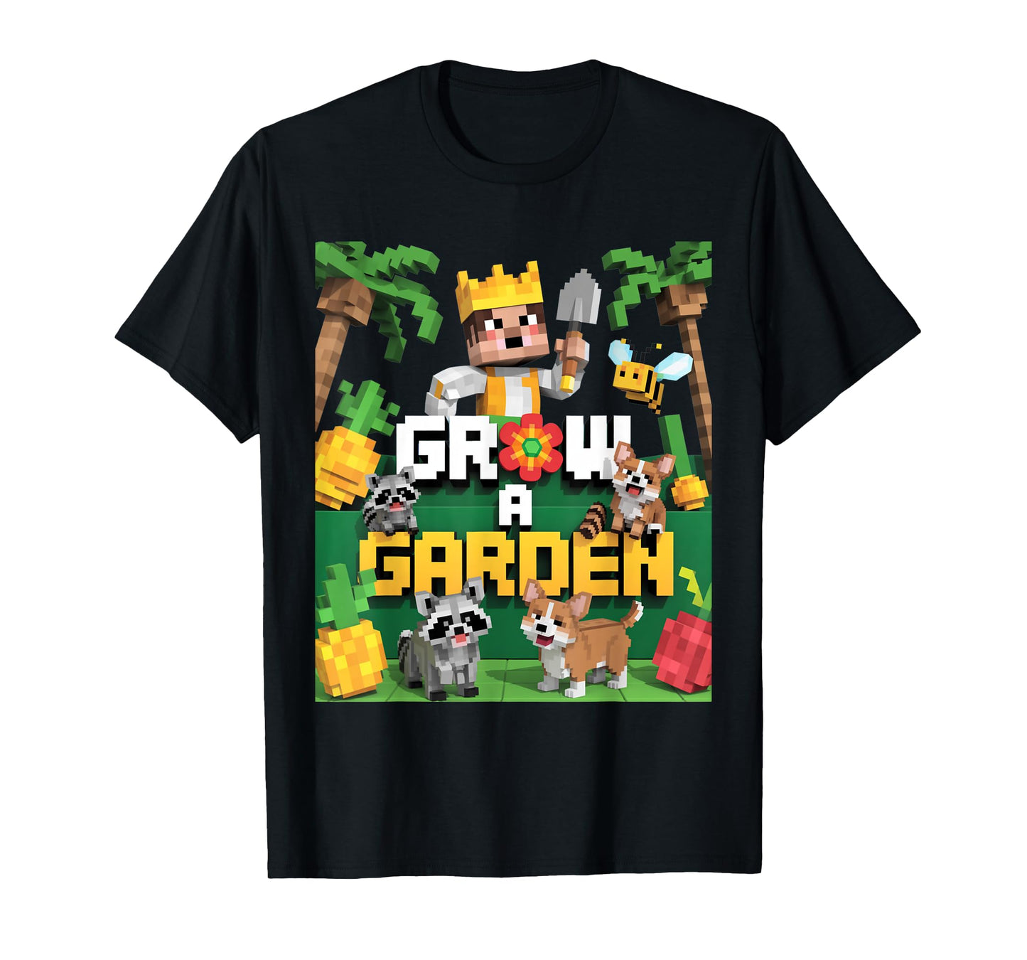 Grow a Garden – Pixel Animal Farm Adventure T-Shirt