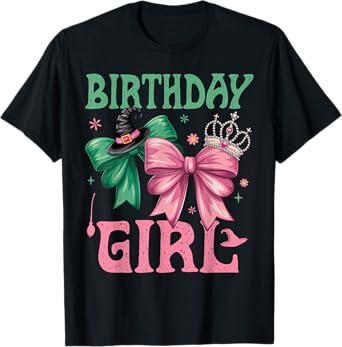 Birthday Witch Pink And Green Birthday Girl Women Girl Kids T-Shirt