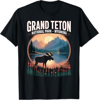 Grand Teton National Park Wyoming Camping Hiking Outdoor WY T-Shirt