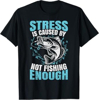 Funny Fishing Design For Men Women Bass Fly Fishing Lovers T-Shirt