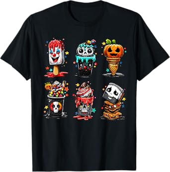 Horror Movie Summer Popsicle Halloween Ice Cream Summerween T-Shirt
