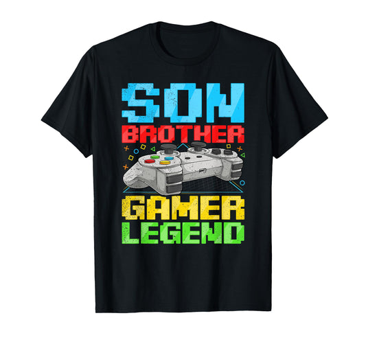 Funny Gamer Vintage Video Games For Boys Brother Son T-Shirt