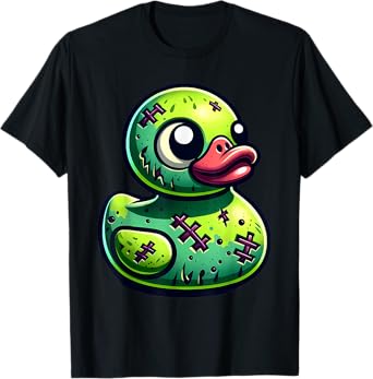 Rubber Duck Zombie Halloween Ducky Women Girls T-Shirt