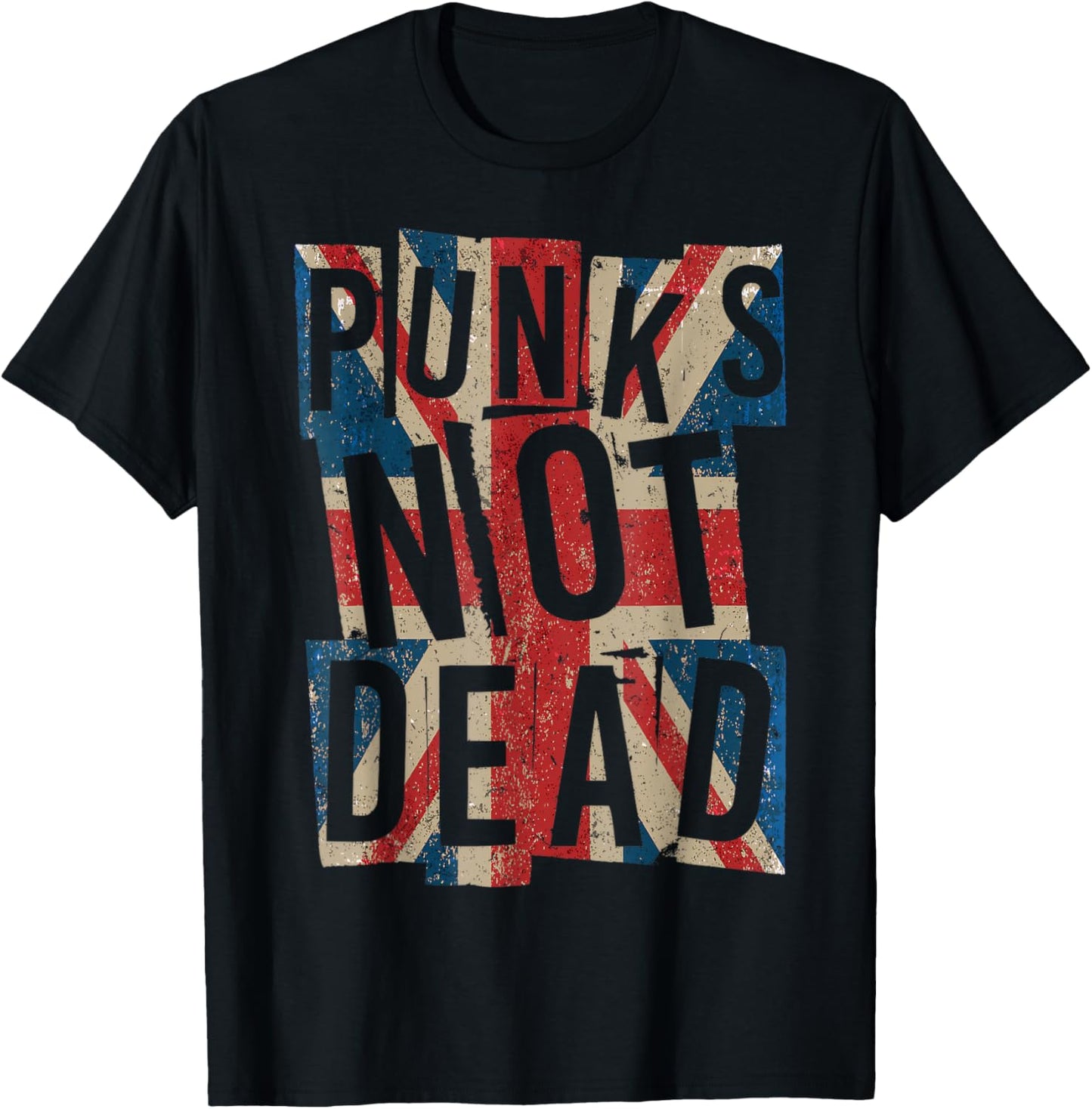 Punks Not Dead - Vintage - UK London Flag - Punk Is Not Dead T-Shirt