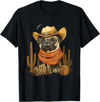 Cute Pug Owner Pug Lover Colorful Portrait Dog Pug T-Shirt