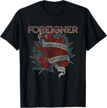 Ripple Junction x Foreigner What Love Is Heart Rose T-Shirt