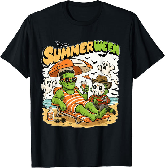 Summerween Funny Summer Halloween Beach Holiday T-Shirt