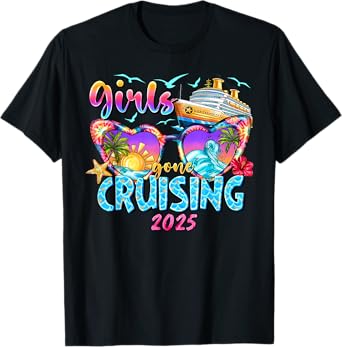 Girls Gone Cruising 2025 Cruise Vacation Trip Funny Besties T-Shirt