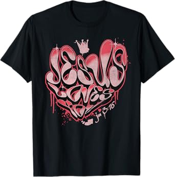 Jesus Loves You Christian Shirt - John 316 Bible Verse Heart T-Shirt