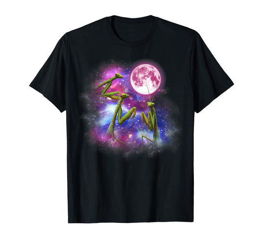 Praying mantis Howling At The Moon Wildlife colorful T-Shirt