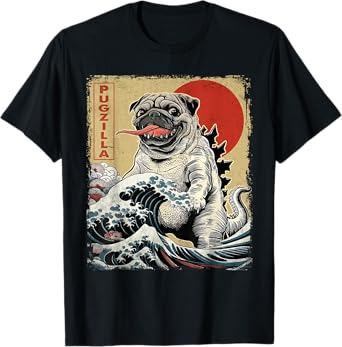 Pug Shirt Funny Pug Owner Pugzilla Dog Lovers Funny T-Shirt for Men Women Girls Kids