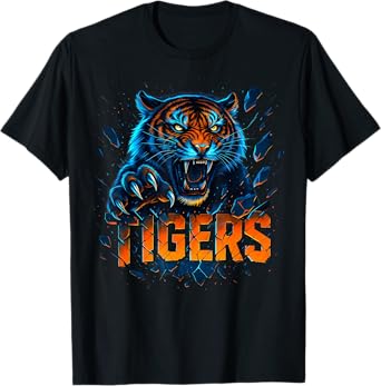 Funny Tigers Style Animals Graphic Design Gift For Men Women T-Shirt