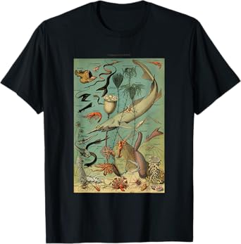 Vintage Inspired Ocean Sealife Chart T-Shirt