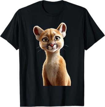 Puma Big Cat Mountain Lion Cougars Pumas Panther Cute Cougar Men Women Kids T-Shirt