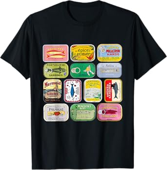 Sardine Fisherman Aesthetic Vintage Beach Coastal Sardine T-Shirt