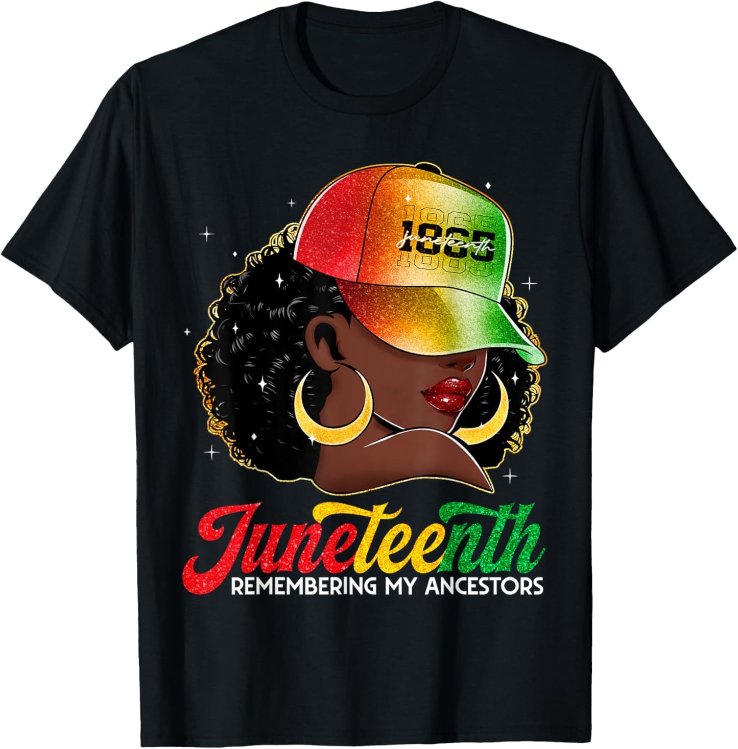 Juneteenth Tshirt Black Women Girls Remembering My Ancestors T-Shirt