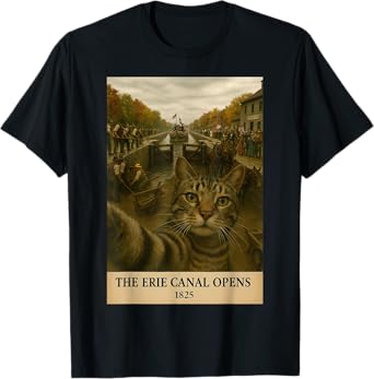 Erie Canal United States History Meme Cat Selfie T-Shirt