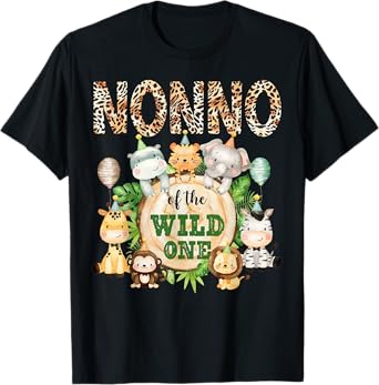 Nonno Of The Wild One 1st Birthday Safari Family Matching T-Shirt