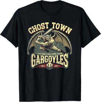 Halloween Ghost Town Gargoyles Minor League Baseball T-Shirt