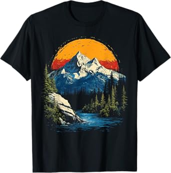 Graphic Tees Men Women Teens Kids Nature Mountain Vintage T-Shirt
