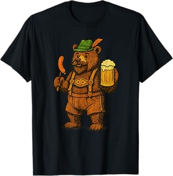 Oktoberfest Bear Beer Festival Funny Oktoberfest T-Shirt