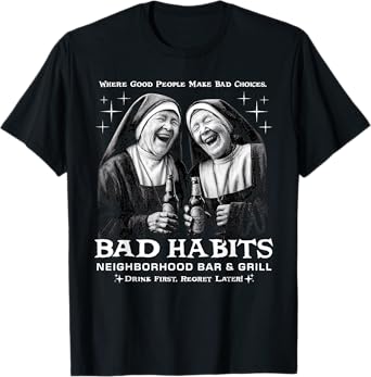 Funny Nuns Neighborhood Bar Dive Beer Lovers T-Shirt