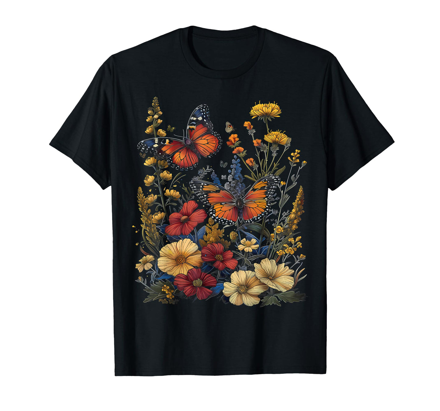 Pollinator Garden Design Wildlife Flowers Native Plants T-Shirt
