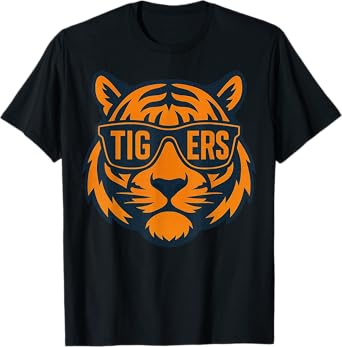 Retro Tigers Last Name Distressed Gifts For Men Women Kids T-Shirt