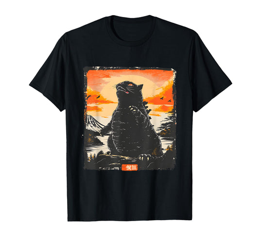 Majestic Catzilla: Feline Giant Destruction T-Shirt