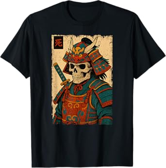 Japanese Samurai Warrior Skulls Japan Ninja Boys Girls T-Shirt