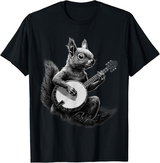 Banjo Squirrel Bluegrass Banjo Player Squirrel Playing Banjo T-Shirt