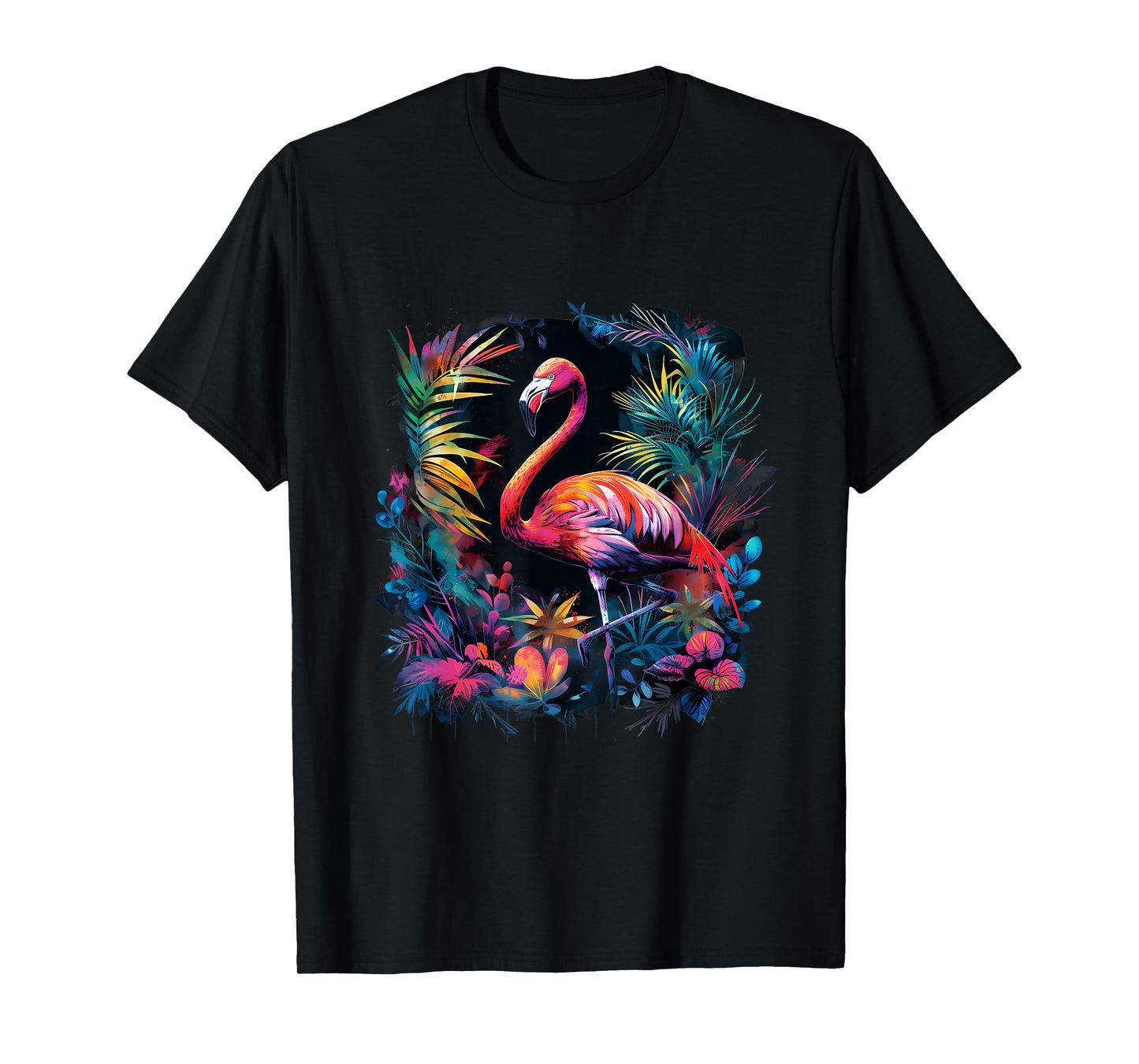 Flamingo Colourful Artwork Nature Flamingo Lover Wildlife T-Shirt