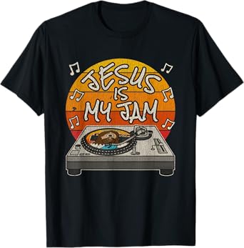 Vintage Jesus Is My Jam Christian DJ Church Musician T-Shirt