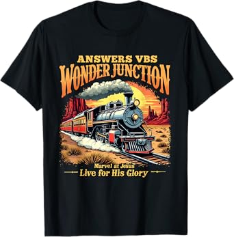 Answers VBS Wonder Junction Christian Train Theme Design T-Shirt