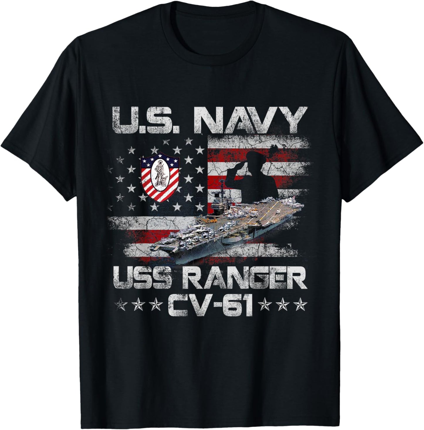 USS Ranger CV-61 Veteran Shirt Patriotic Veterans Day Gift T-Shirt