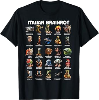 Italian Brain Rot Italian Brainrot Funny Memes T-Shirt